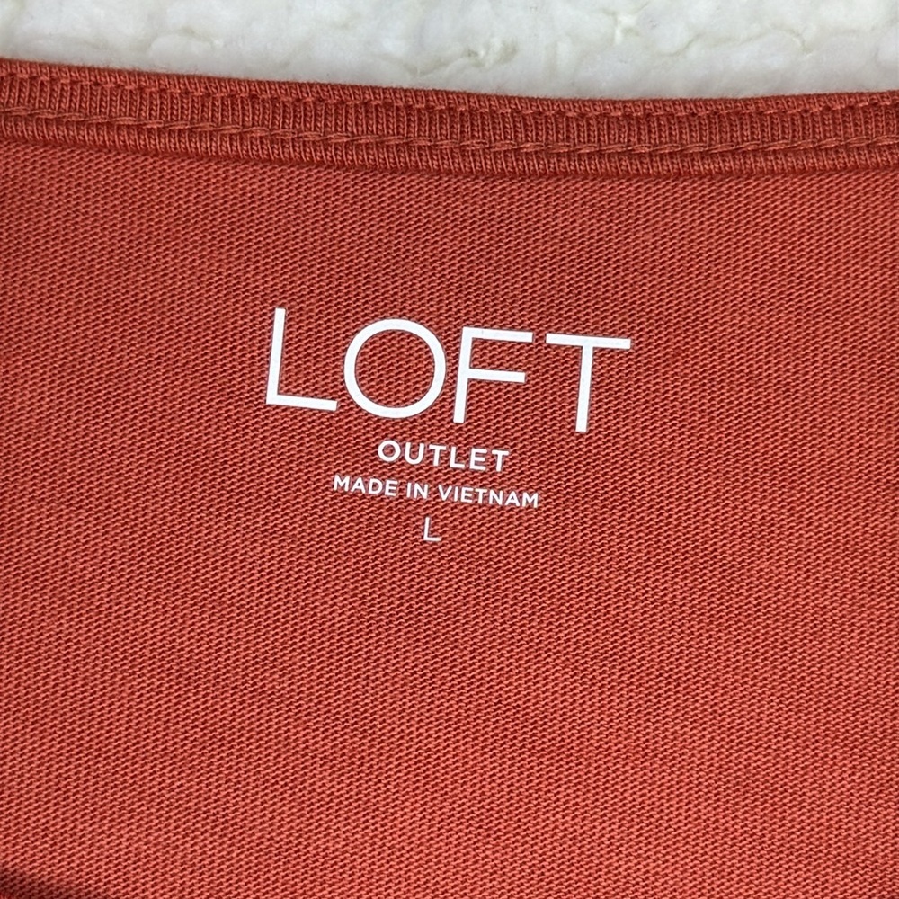LOFT Elevated top in rust women’s size large - Picture 3 of 8